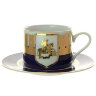 Чашка с блюдцем чайная форма Соло рисунок Звезды Москвы 300 мл ИФЗ